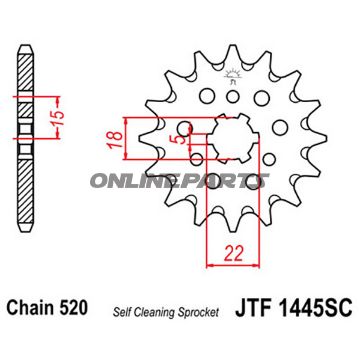 Front Sprocket Racing 13Tooth Pitch 520Large Spline 5 Mm 18/22
