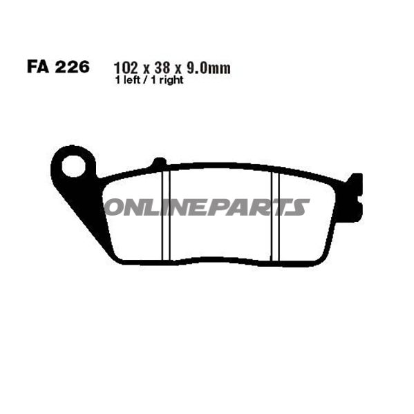 Brake Pads Sintered Epfa Ebc Epfa226hh