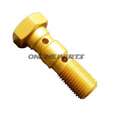 Banjo Bolt Double M10x1.00 Goldalu Gold