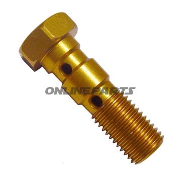 Banjo Bolt Double M10x1.25 Goldalu Gold