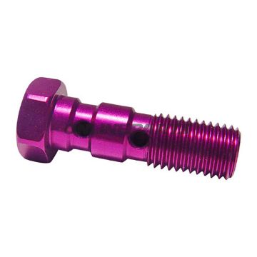 Banjo Bolt Double M10x1.25 Violetalu Violett
