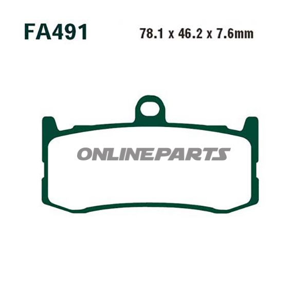 Brake Pads Sintered Hh Ebc Fa491hhaltn 7874290