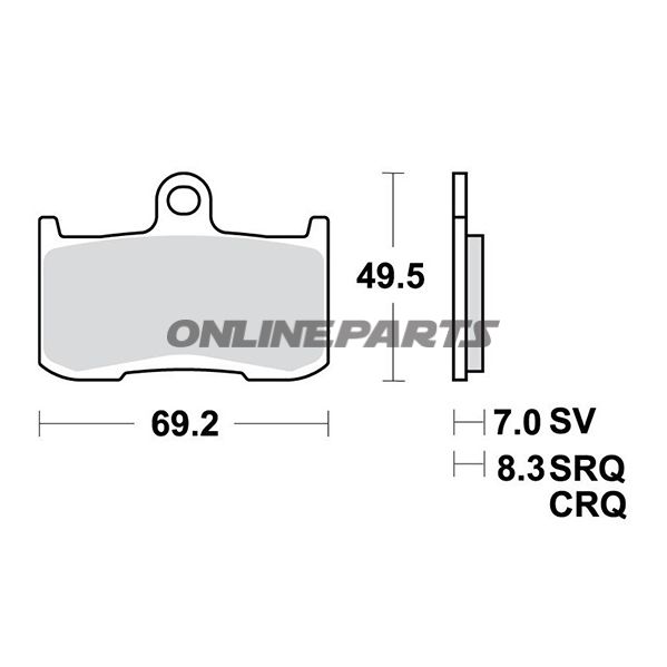 Brake Pads Carbon Crq Trwaltn 7320006