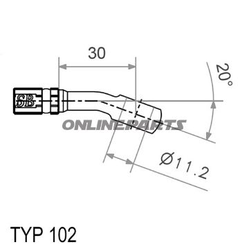 Typ102 11.2Mm 20Deg Silver Banjo Variotyp102 11.2Mm 20 Silber