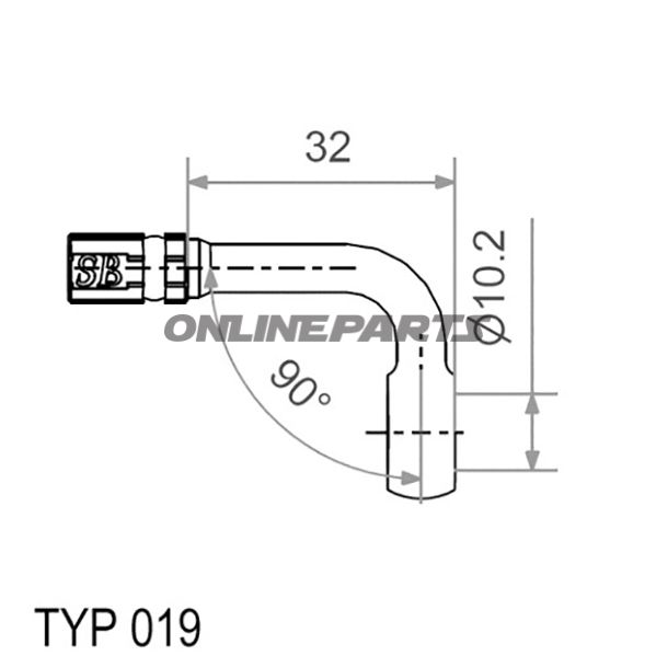 Typ019 10Mm 90Deg Silver Banjo Variotyp019 10 Mm 90 Silber