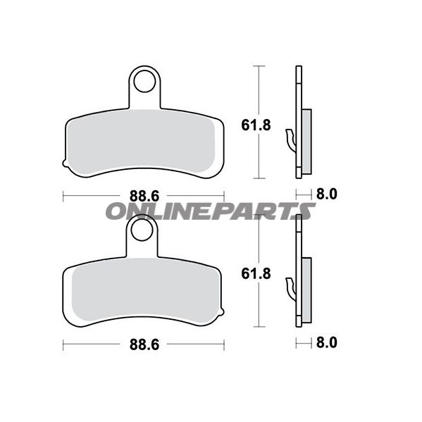 Brake Pads Sintered Trwaltn 7321391