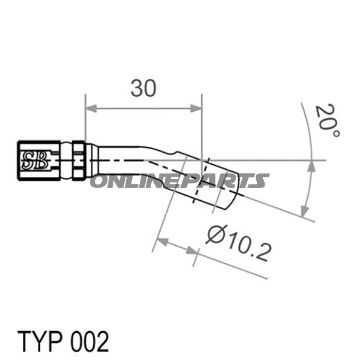 Typ002 10Mm 20Deg Red Banjo Variotyp002 10 Mm 20 Rot