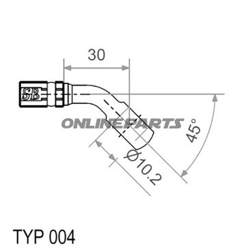 Typ004 10Mm 45Deg Red Banjo Variotyp004 10 Mm 45 Rot