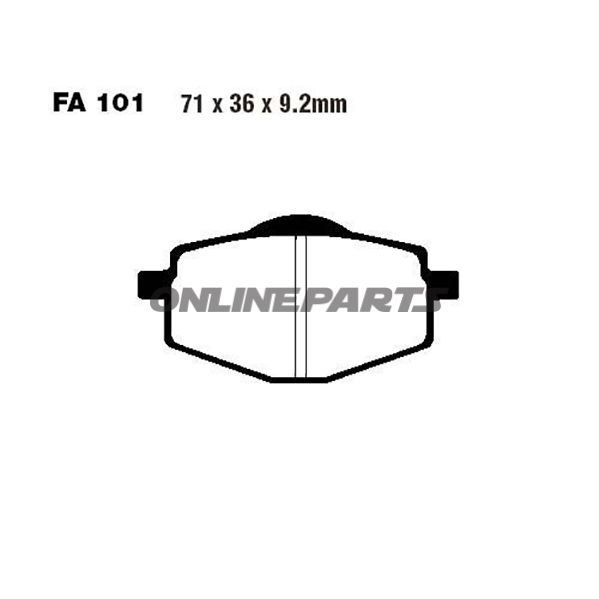 Brake Pads Scooter Sintered Hh Ebc Sfa101hh