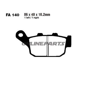 Brake Pads Scooter Sintered Hh Ebc Sfa140hhaltn 7872971