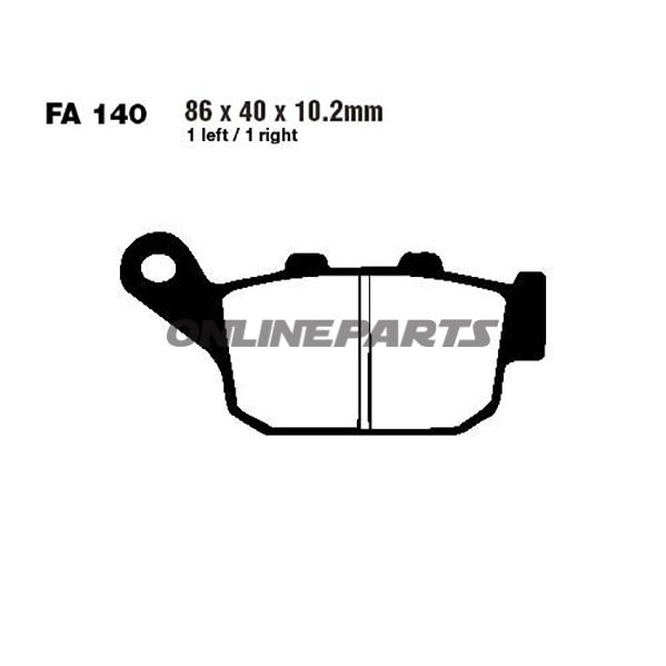 Brake Pads Scooter Sintered Hh Ebc Sfa140hhaltn 7872971