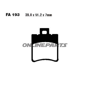 Brake Pads Scooter Sintered Hh Ebc Sfa193hhaltn 7870389