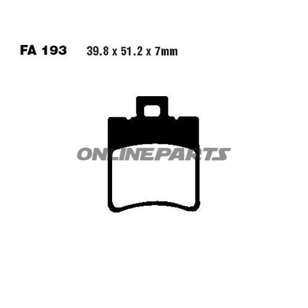 Brake Pads Scooter Sintered Hh Ebc Sfa193hhaltn 7870389