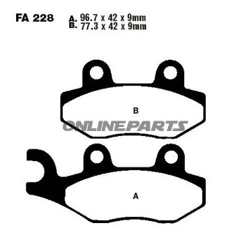 Brake Pads Scooter Sintered Hh Ebc Sfa228hhalt No. 7873979