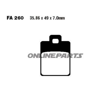Brake Pads Scooter Sintered Hh Ebc Sfa260hhaltn 7870371