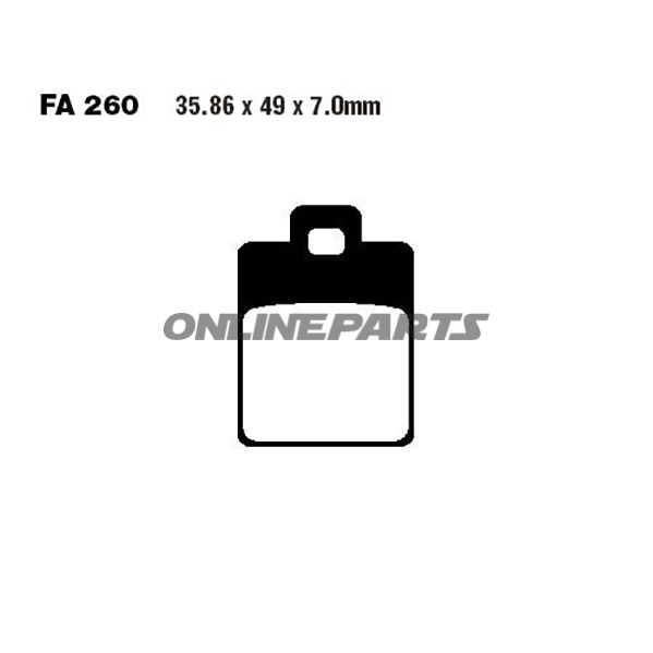 Brake Pads Scooter Sintered Hh Ebc Sfa260hhaltn 7870371