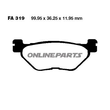 Brake Pads Scooter Sintered Hh Ebc Sfa319hhaltn 7873839