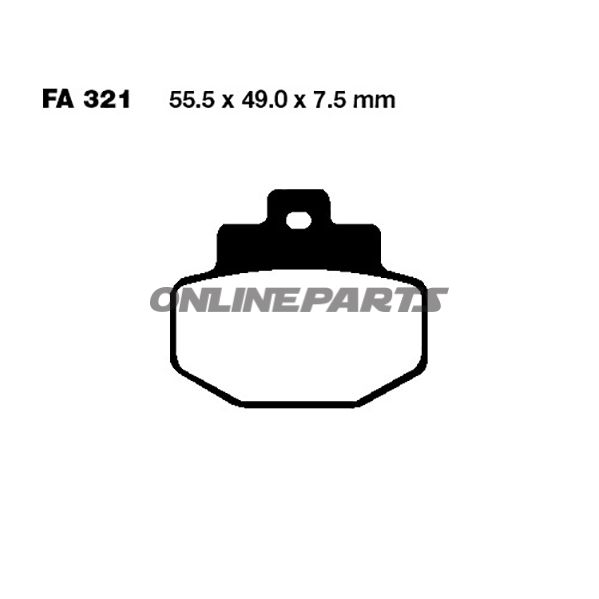 Brake Pads Scooter Sintered Hh Ebc Sfa321hhaltn 7873896