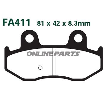 Brake Pads Scooter Sintered Hh Ebcsfa411hhaltn 7873987
