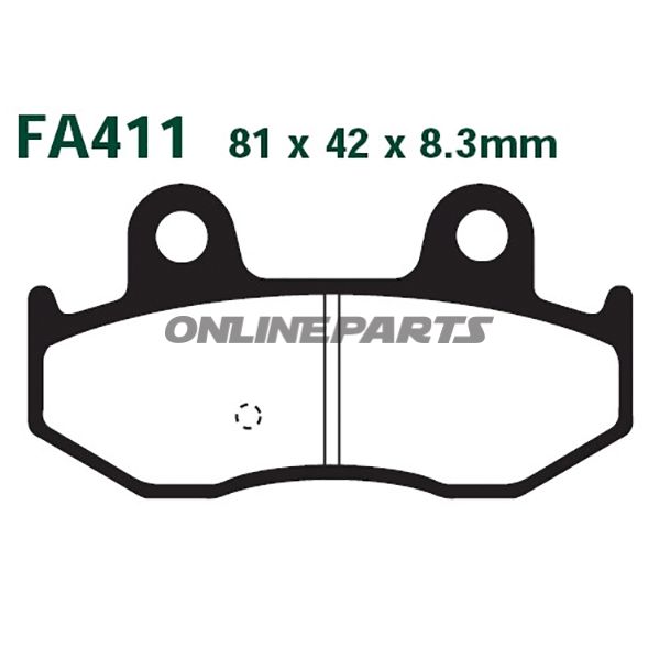 Brake Pads Scooter Sintered Hh Ebcsfa411hhaltn 7873987