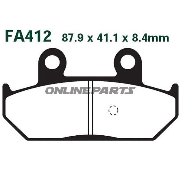 Brake Pads Scooter Sintered Hh Ebc Sfa412hhaltn 7874035