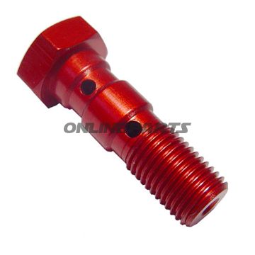 Banjo Bolt Double 3/8´-24 Redalu Rot