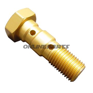 Banjo Bolt Double 3/8´-24 Goldalu Gold