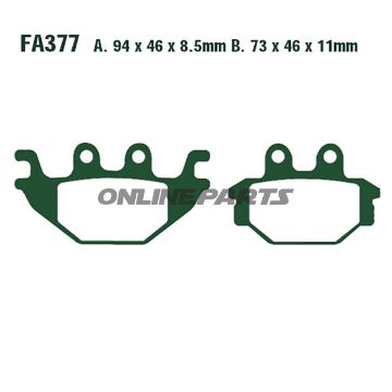 Brake Pads Std Ebc Fa377altn 7870629