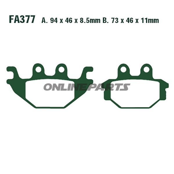 Brake Pads Std Ebc Fa377altn 7870629