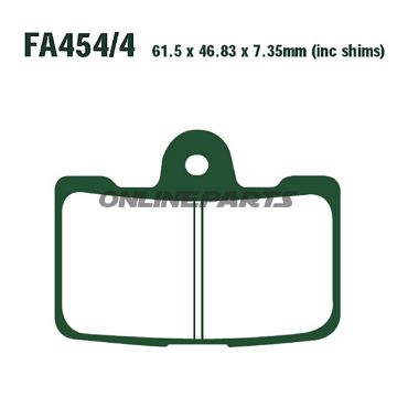 Brake Pads Sintered Hh Ebc Fa454/4Hhaltn 7875073
