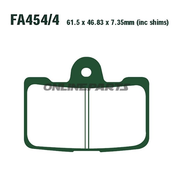 Brake Pads Sintered Hh Ebc Fa454/4Hhaltn 7875073