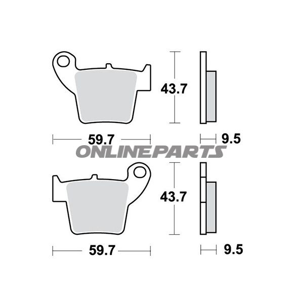 Brake Pads Sintered Si Trwaltn 7323926