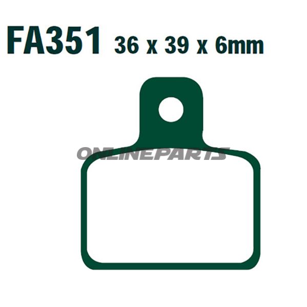 Brake Pads Std Ebc Fa351ttaltn 7871101