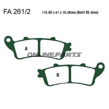 Brake Pads Sintered Hh Ebc Fa261/2Hhaltn 7875321