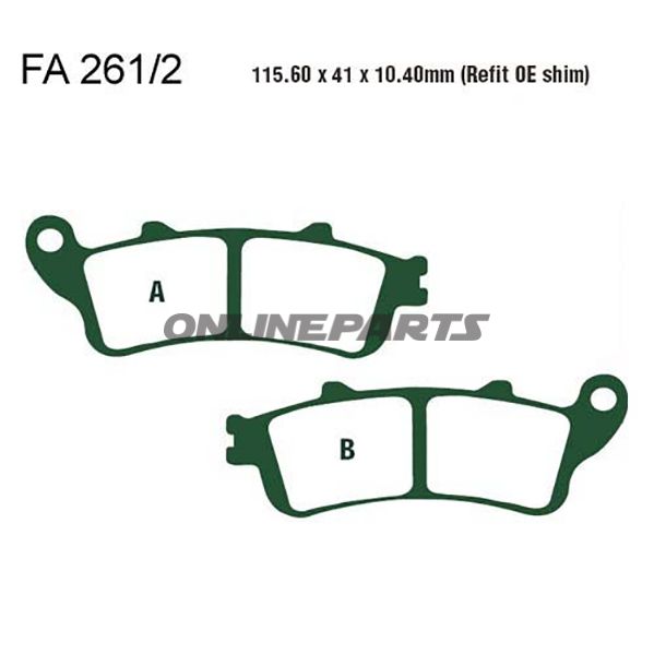 Brake Pads Sintered Hh Ebc Fa261/2Hhaltn 7875321