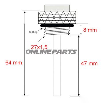Oil Temperature Direct Meter Jmp27x1.5 Mm