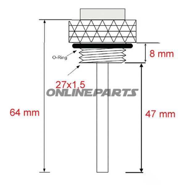 Oil Temperature Direct Meter Jmp27x1.5 Mm