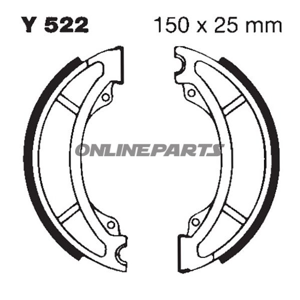 Brake Shoes Rear Excluding Springs Ebc