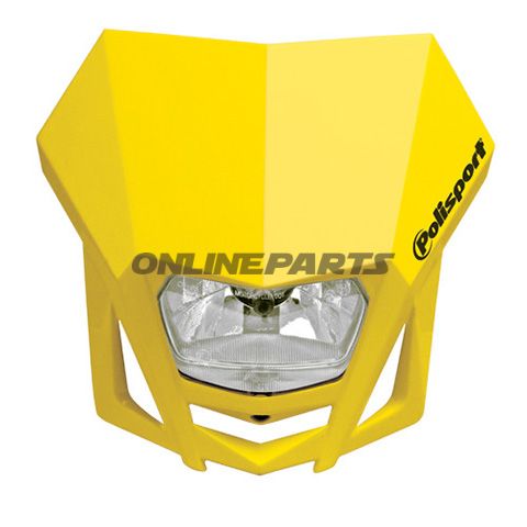 Off Road Headlamp With Number Board Yellow Rm01polisport Lmx