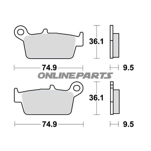 Brake Pads Std Trwaltn 7370752/7630090