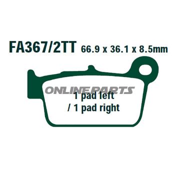 Brake Pads Std Ebc Fa367/2Ttaltn 7875461