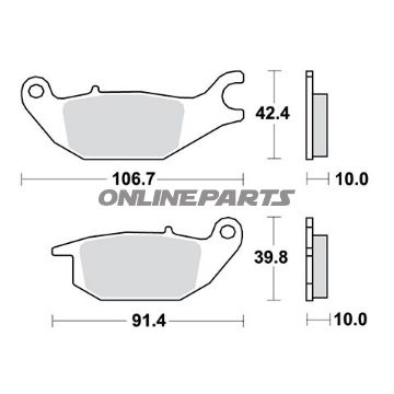 Brake Pads Std Trwaltn 7324288/7630069