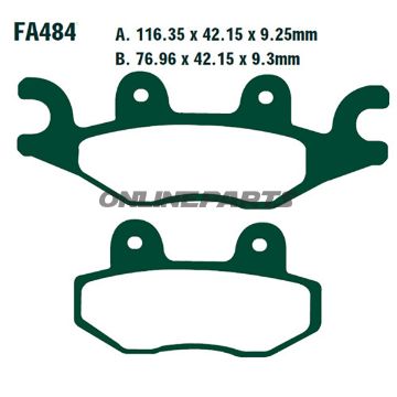 Brake Pads Std Ebc Fa484tt