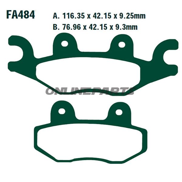 Brake Pads Std Ebc Fa484tt