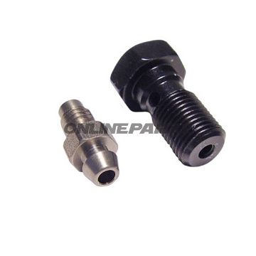 Banjo Bolt Single M10x1.25Black With Bleed Nipple