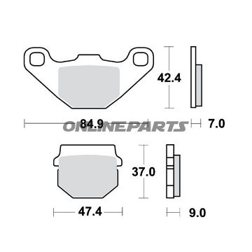 Brake Pads Scooter Trwaltn 7320104