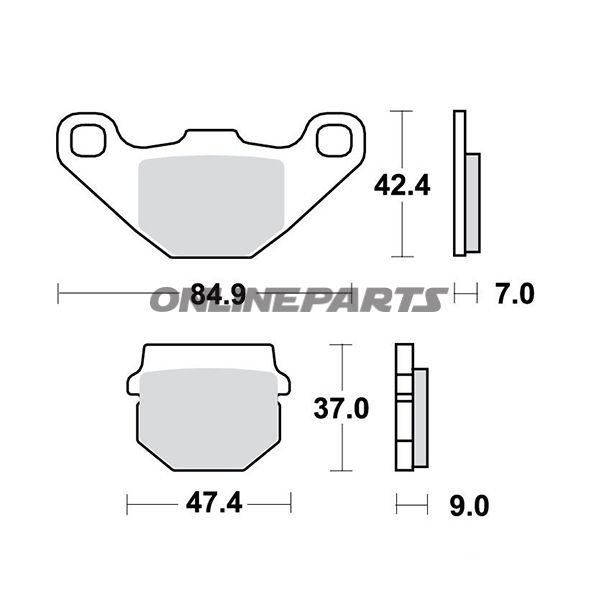 Brake Pads Scooter Trwaltn 7320104