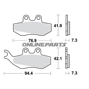 Brake Pads Scooter Trwaltn 7320211