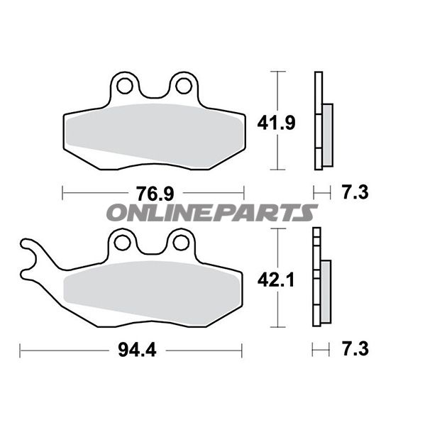Brake Pads Scooter Trwaltn 7320211