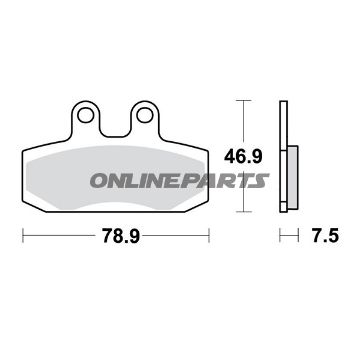 Brake Pads Scooter Trwaltn 7320252